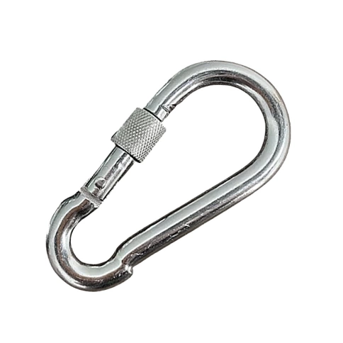 Карабин c фиксатором *5 оцинкованный DIN 5299 D фото 1