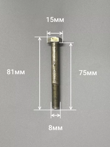 Болт без покрытия 8х75 мм ГОСТ 7805, 10 шт. фото 2