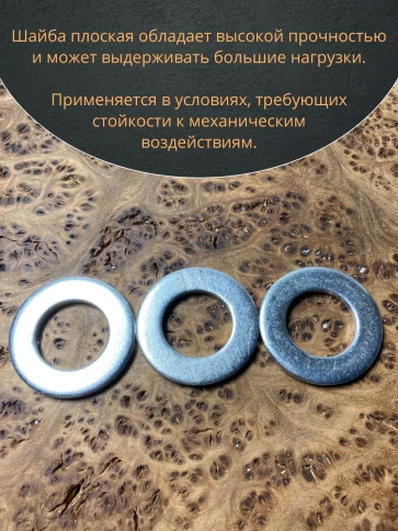 Шайба М20 оцинкованная DIN125, 20 шт. фото 5